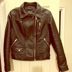 Zara biker jacket faux leather